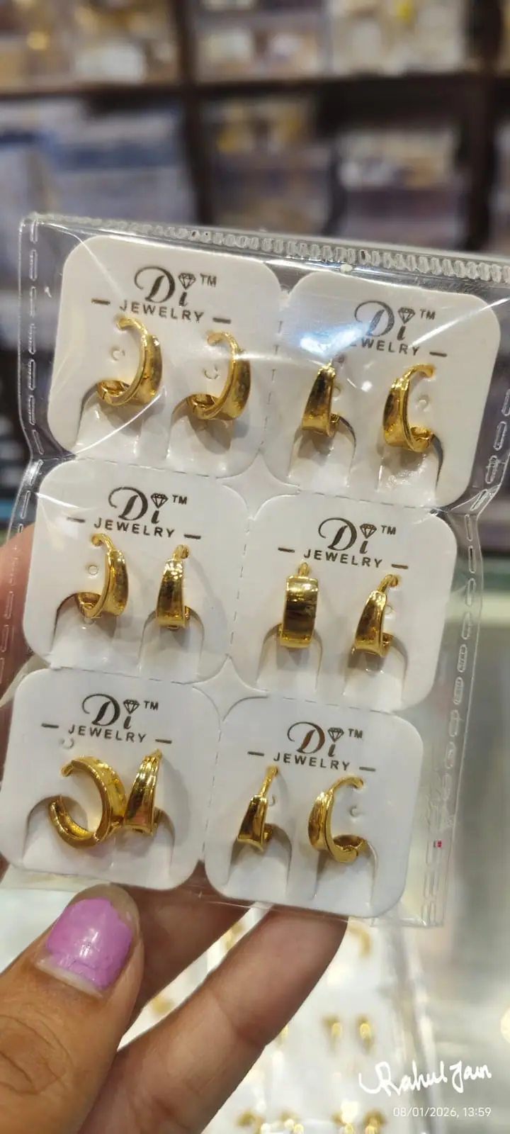 Wide Gold Hoop Bali Earrings — Gold