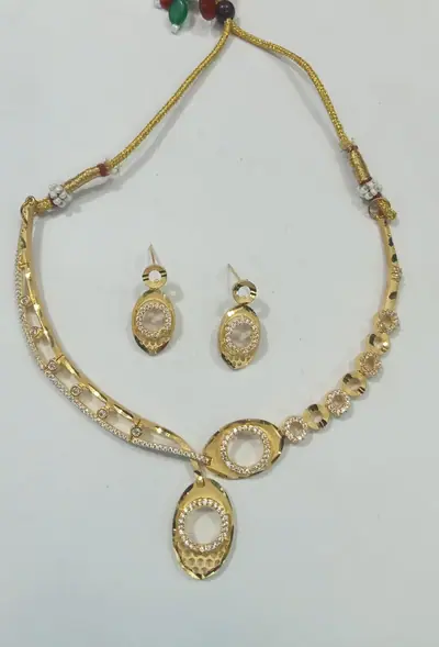 AD Oval Drop Necklace Set