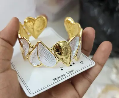 Mother Of Pearl Petal Cuff