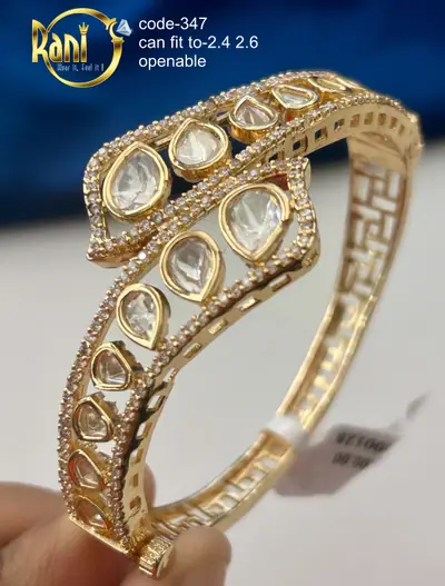 Polki Pear Openable Kada