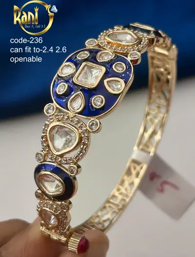 Meenakari Polki Openable Kada