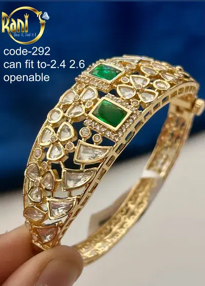 Kundan Panel Polki Openable Kada